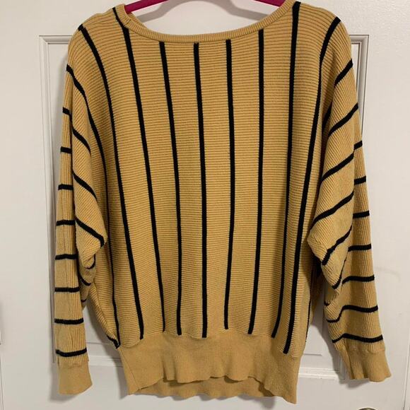 Philosophy Yellow and Black Striped Sweater Size Large - Picture 5 of 6